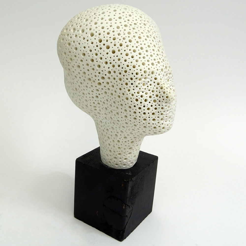 Alexander Ney, American-Russian (born 1939) White Terracotta Sculpture, Head.