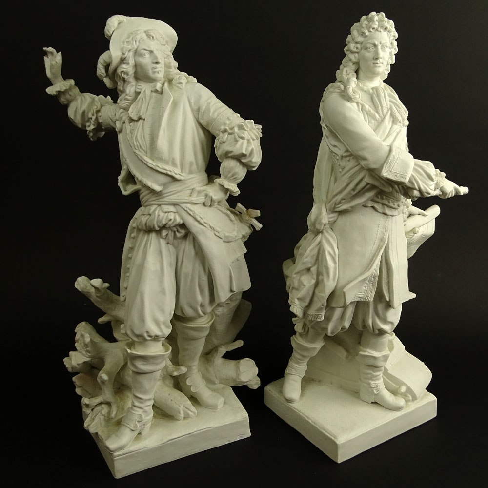 Pair of 19/20th Century French Bisque Figurines.