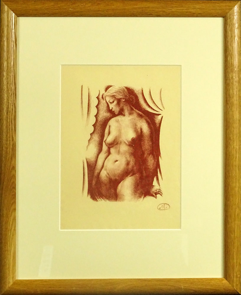 Aristide Maillol, French (1861-1944) Two Color Lithographs "Female Nudes".