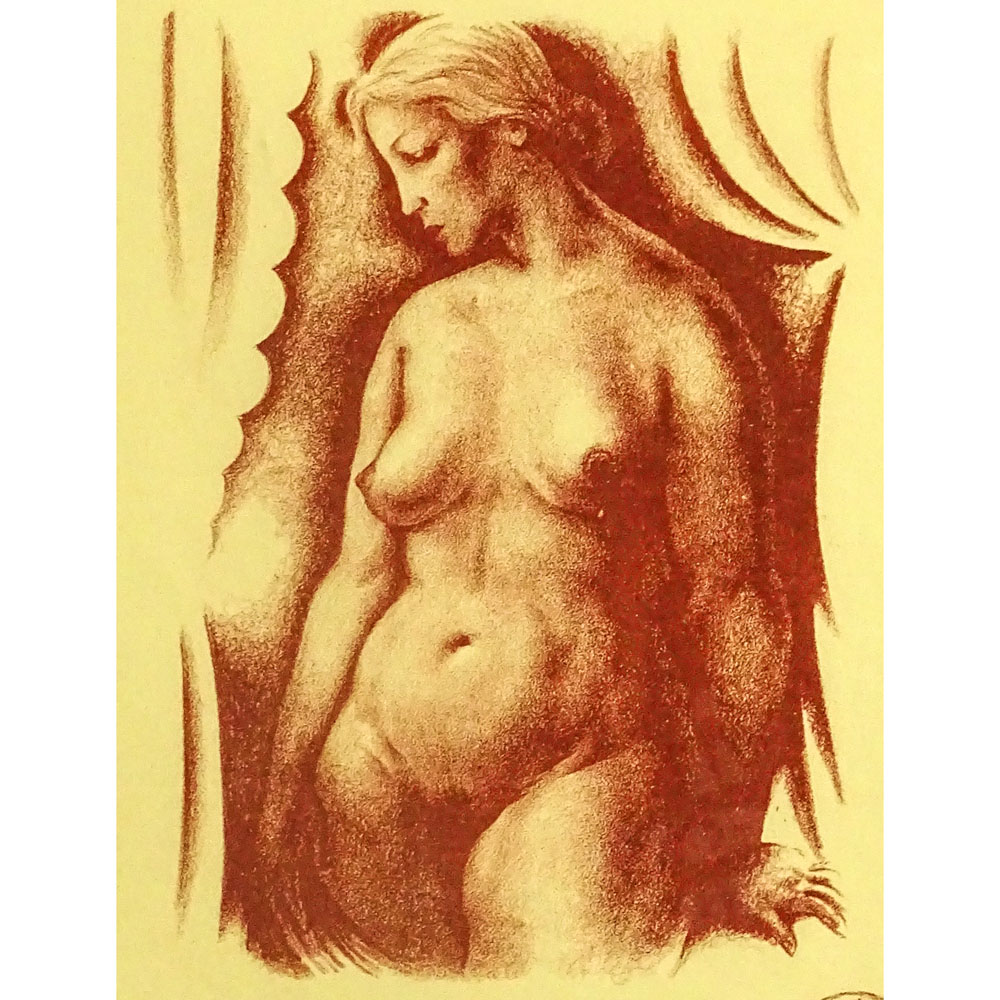 Aristide Maillol, French (1861-1944) Two Color Lithographs "Female Nudes".