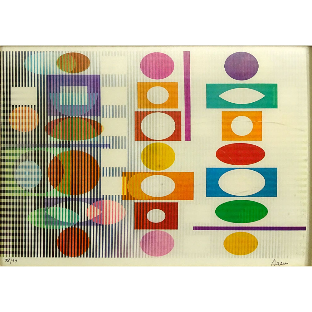 Yaacov Agam, Israeli (1928-) Agamographe Mixed Media. Edition 98/99. 