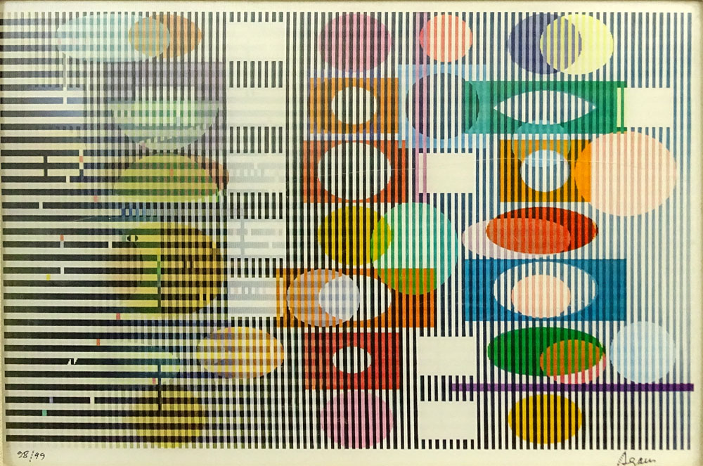 Yaacov Agam, Israeli (1928-) Agamographe Mixed Media. Edition 98/99. 