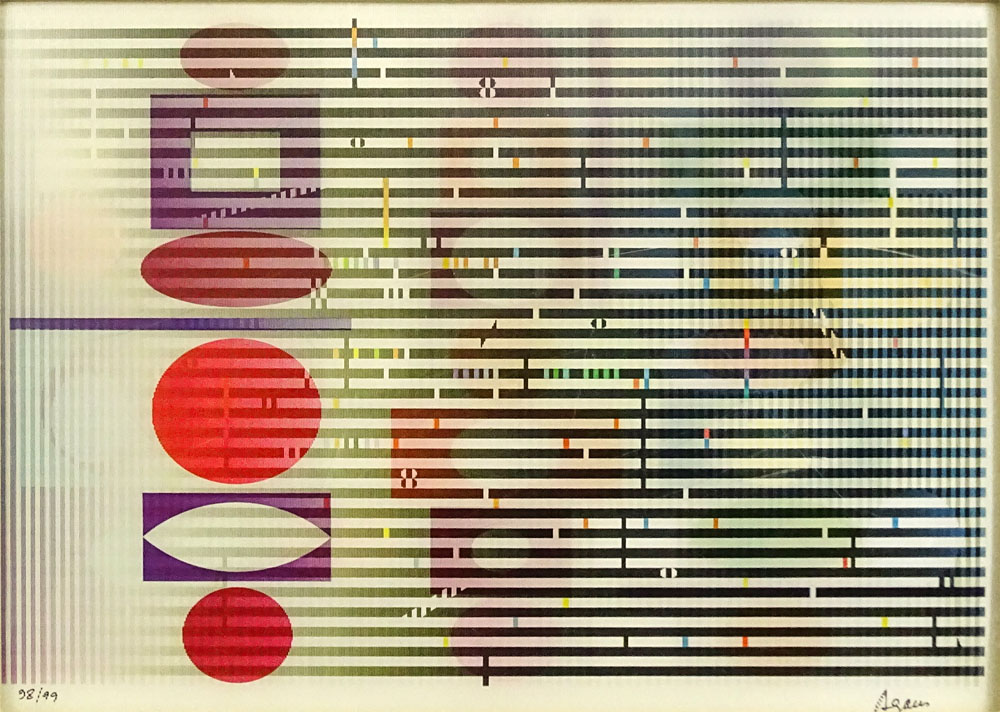 Yaacov Agam, Israeli (1928-) Agamographe Mixed Media. Edition 98/99. 