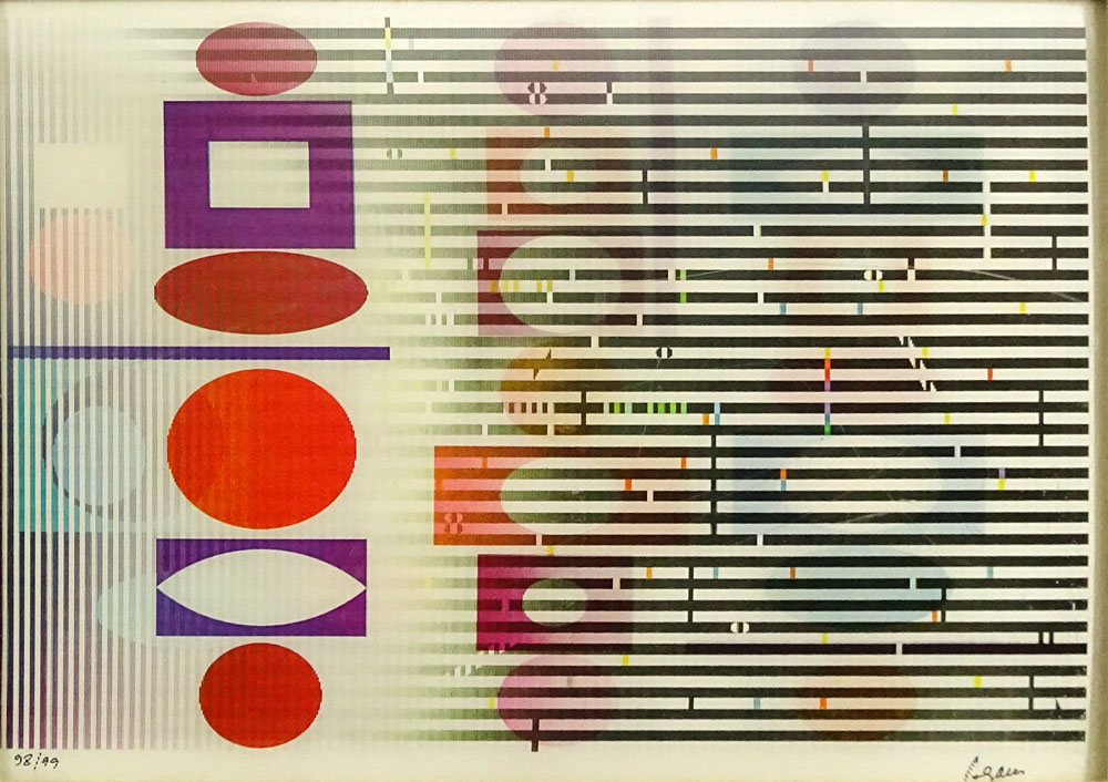 Yaacov Agam, Israeli (1928-) Agamographe Mixed Media. Edition 98/99. 