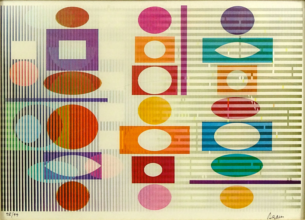 Yaacov Agam, Israeli (1928-) Agamographe Mixed Media. Edition 98/99. 