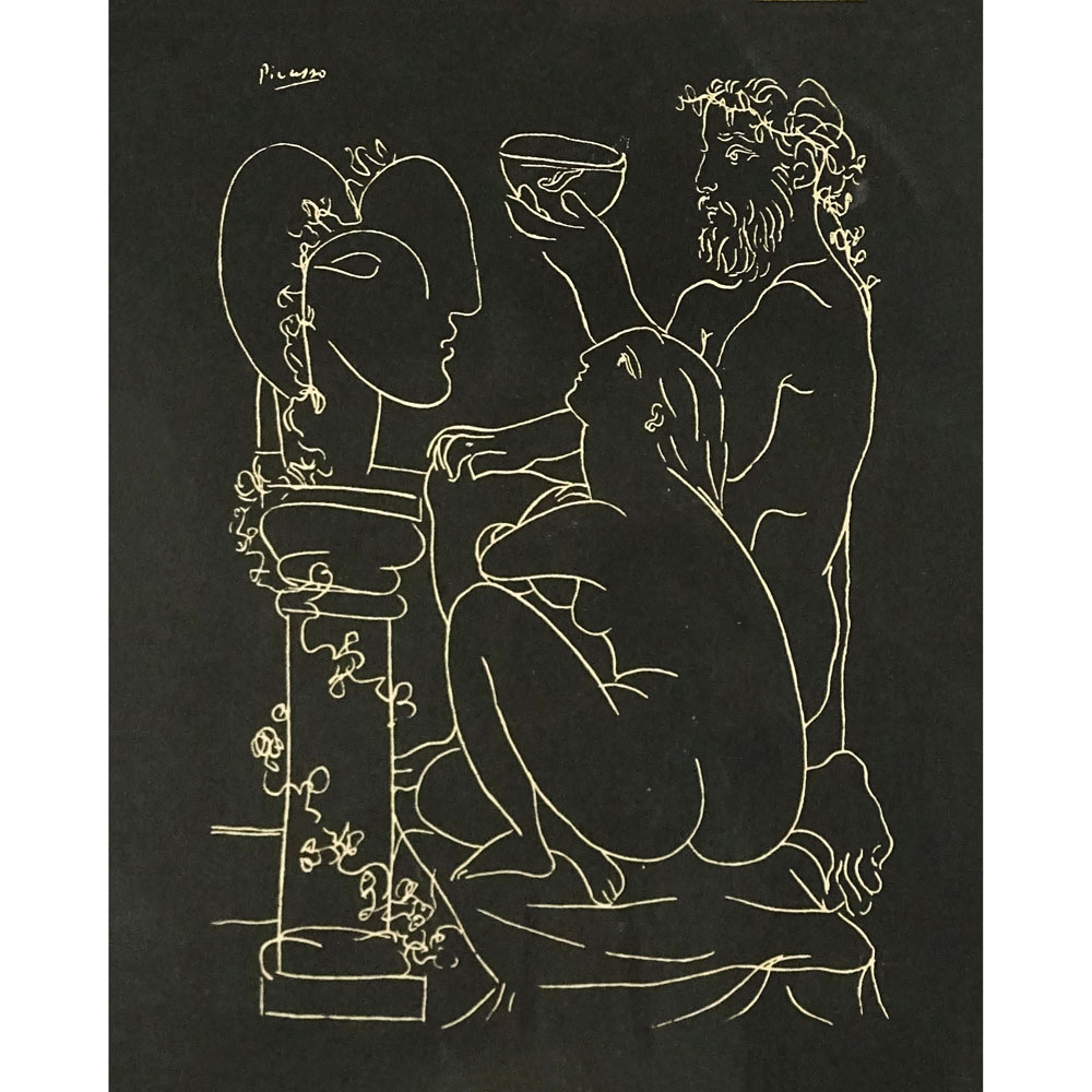 Pablo Picasso, Spanish (1881-1973) Black and White Lithograph.