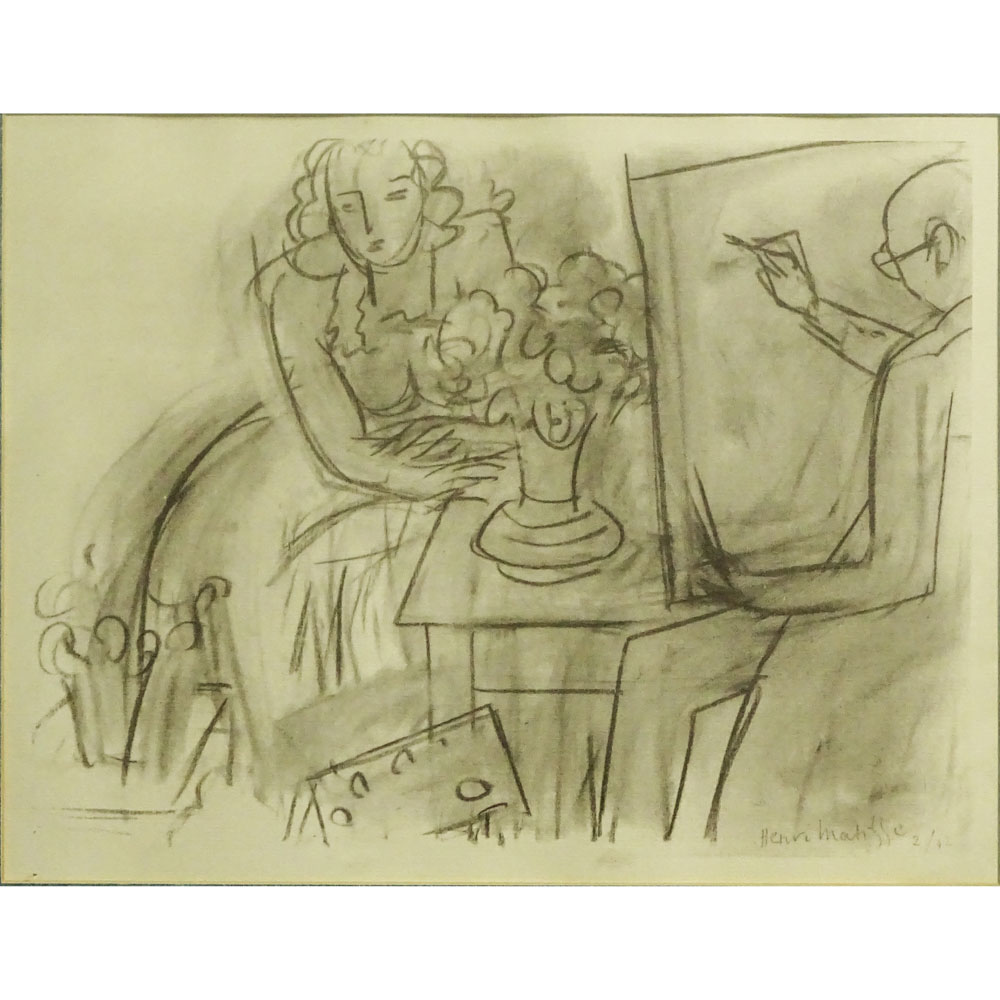 Henri Matisse, French (1869-1954) Lithograph "The Artist And His Model" 