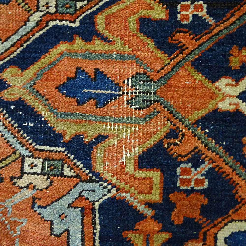 Antique Heriz Rug circa 1900. 16 knots per square inch.