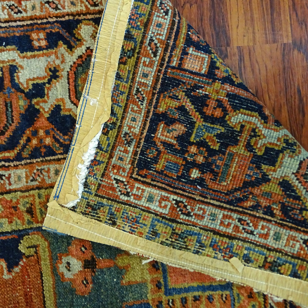 Antique Heriz Rug circa 1900. 16 knots per square inch.