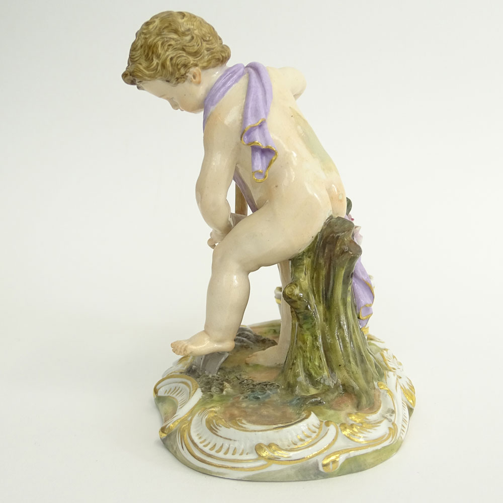 19/20th Century Meissen Porcelain Figurine "Putti Gardener".