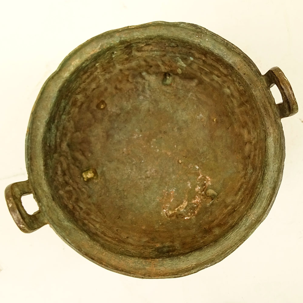 Antique Chinese Bronze Footed Censer.