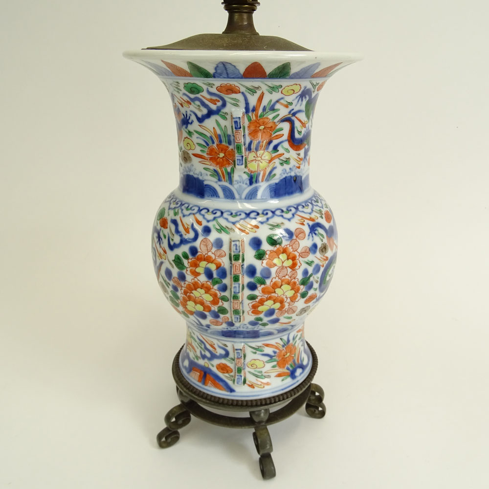 Antique Chinese Porcelain Vase, Now as a Lamp. 