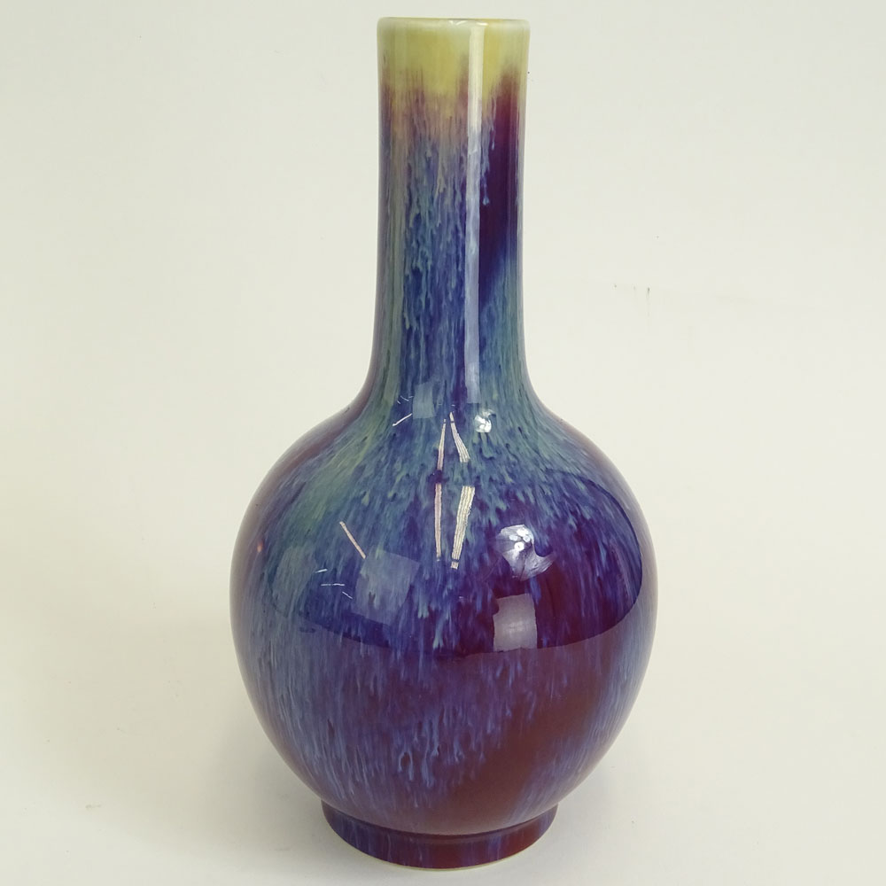 Fine Antique Chinese Flambé Glazed Bulbous Vase.