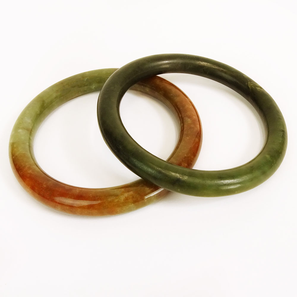 Two Chinese Jade Bangles.