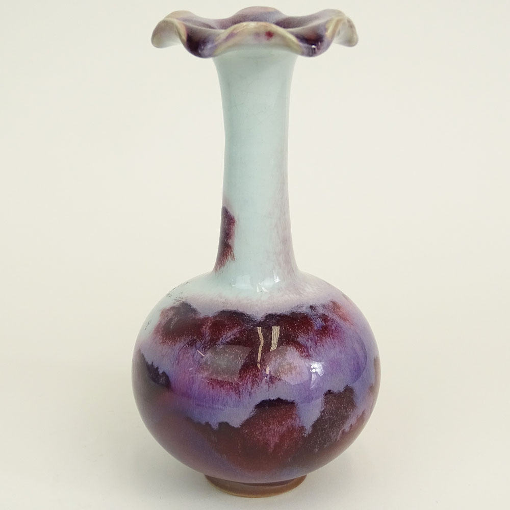 Fine Antique Chinese Flambé Glazed Bulbous Vase.