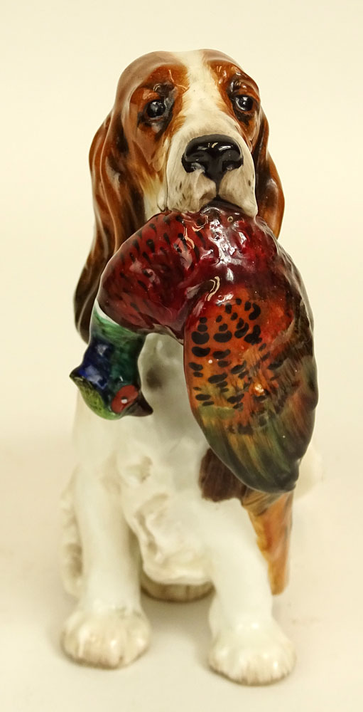 Royal Doulton Porcelain Figure, Dog with Pheasant #HN1028. 