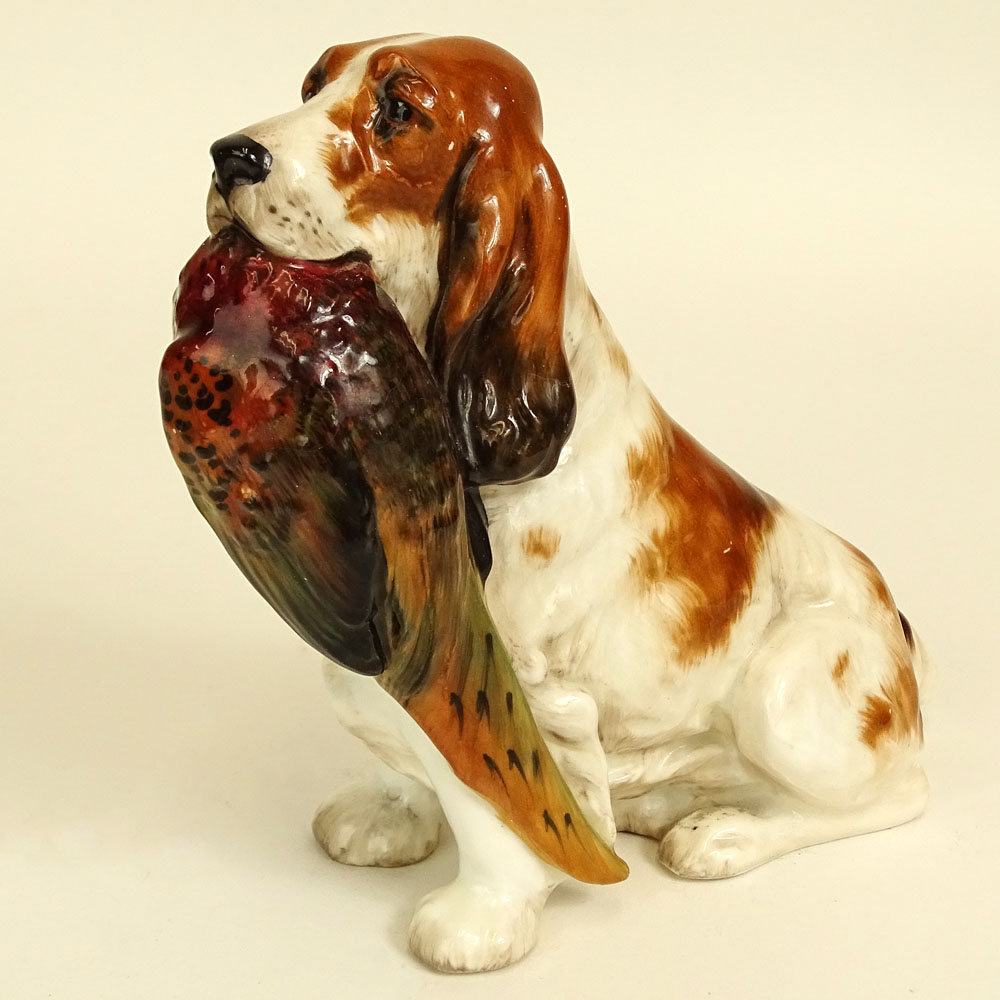 Royal Doulton Porcelain Figure, Dog with Pheasant #HN1028. 