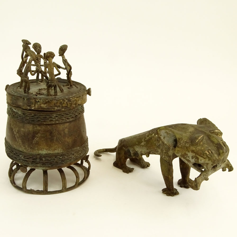 Collection of Two (2) African Bronzes.