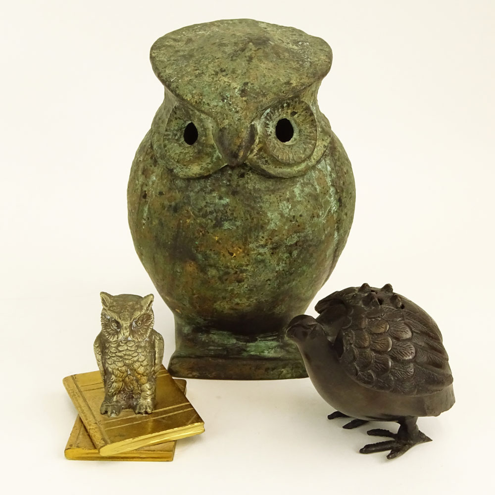 Lot of Three (3) Bronze Bird Figures.