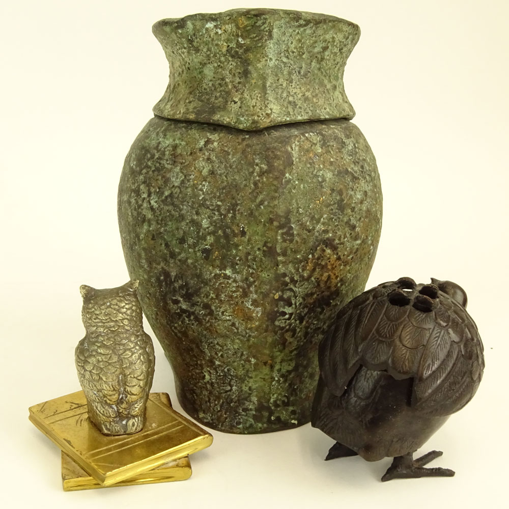 Lot of Three (3) Bronze Bird Figures.