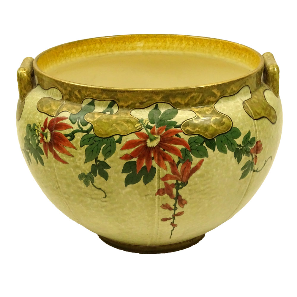 Keller & Guerin Luneville France Enameled Jardinière. 