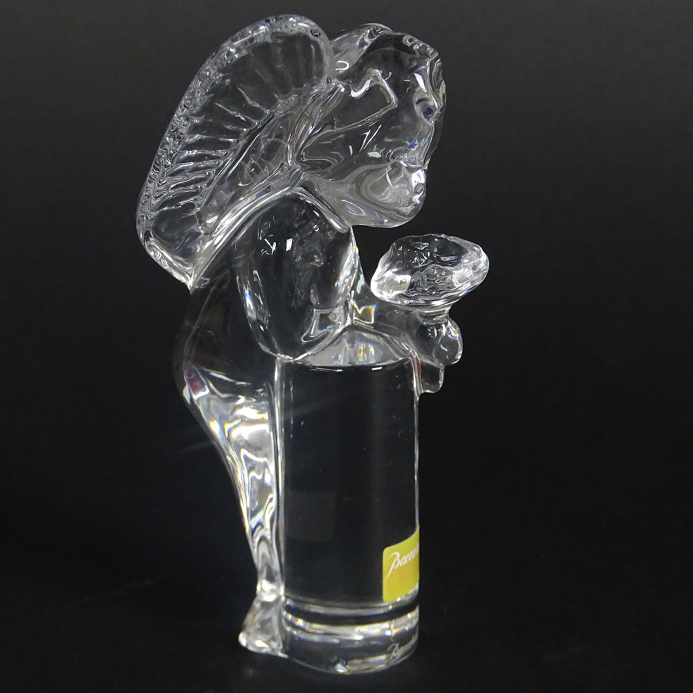 Baccarat Crystal Figurine "Cherub With Flowers" 