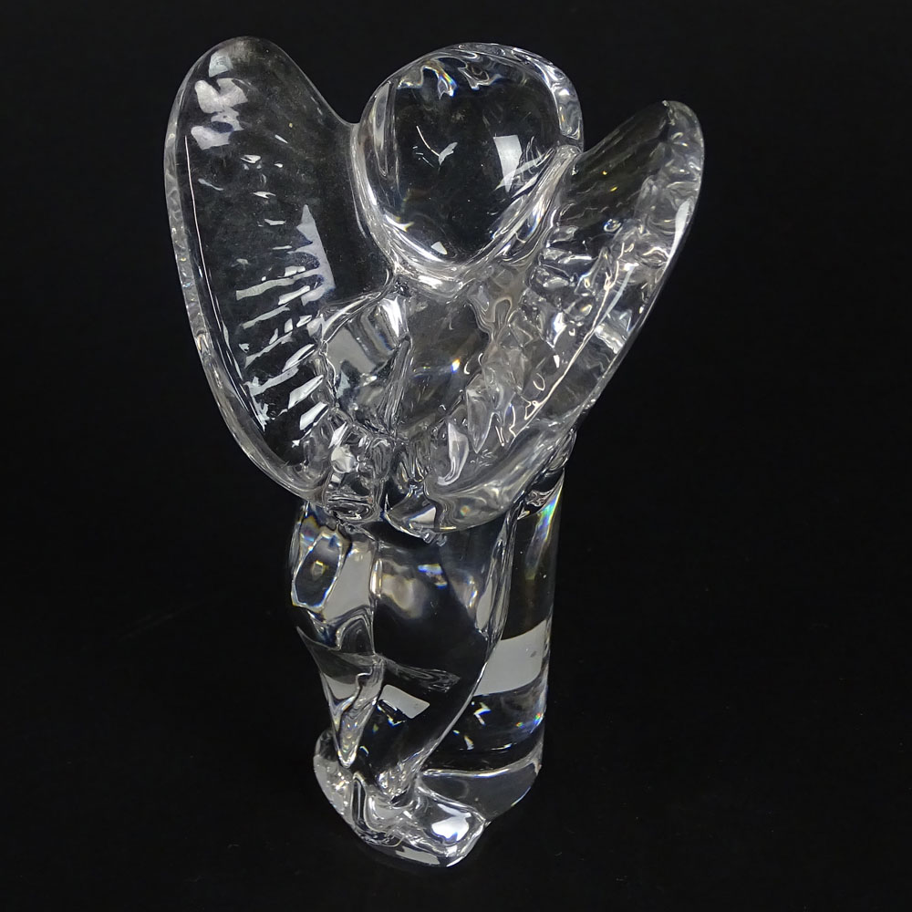 Baccarat Crystal Figurine "Cherub With Flowers" 