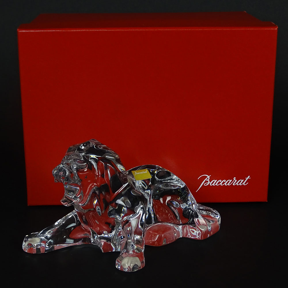 Baccarat Crystal Figurine "Lion" Original label, 