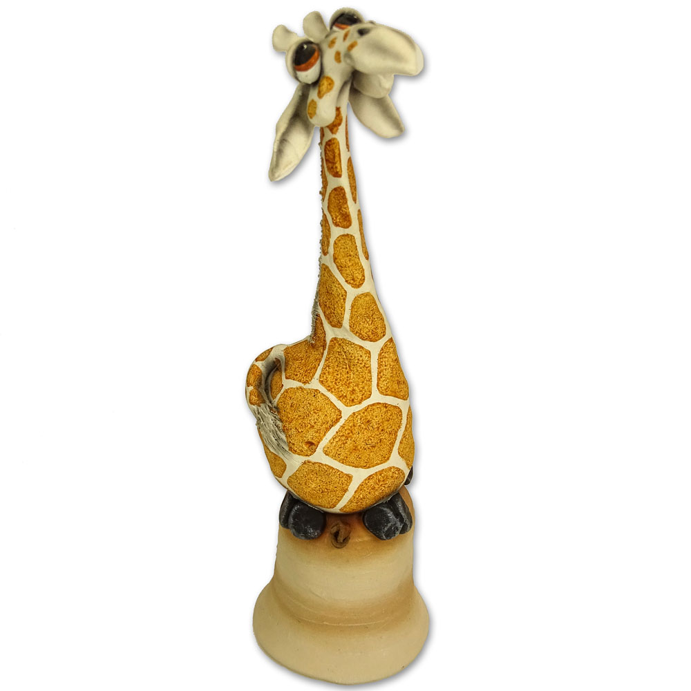 Todd Warner (20th C) Pottery Dinner Bell "Giraffe". 