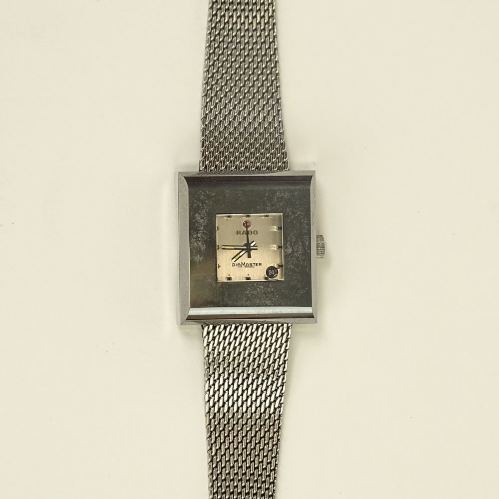 Lady's Rado Diamaster Stainless Steel Bracelet Watch with Quartz Movement.