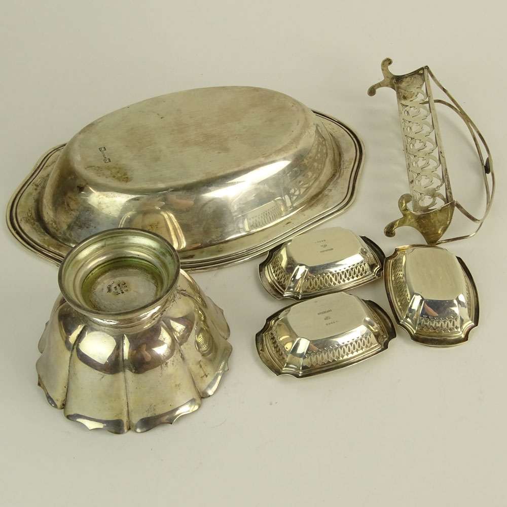 Collection of Six (6) Vintage Sterling Silver Table Top Items.