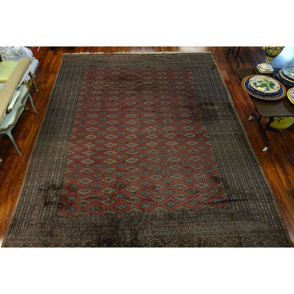 Semi Antique Persian Bokhara Rug.