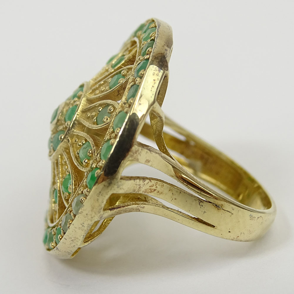Vintage Emerald and Vermeil Ring.