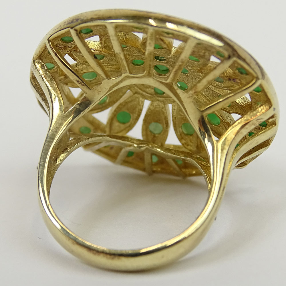 Vintage Emerald and Vermeil Ring.