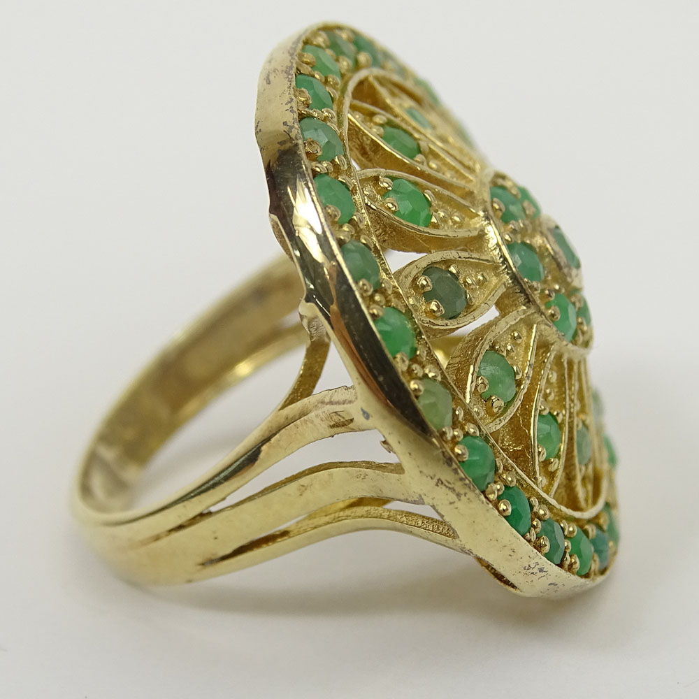 Vintage Emerald and Vermeil Ring.