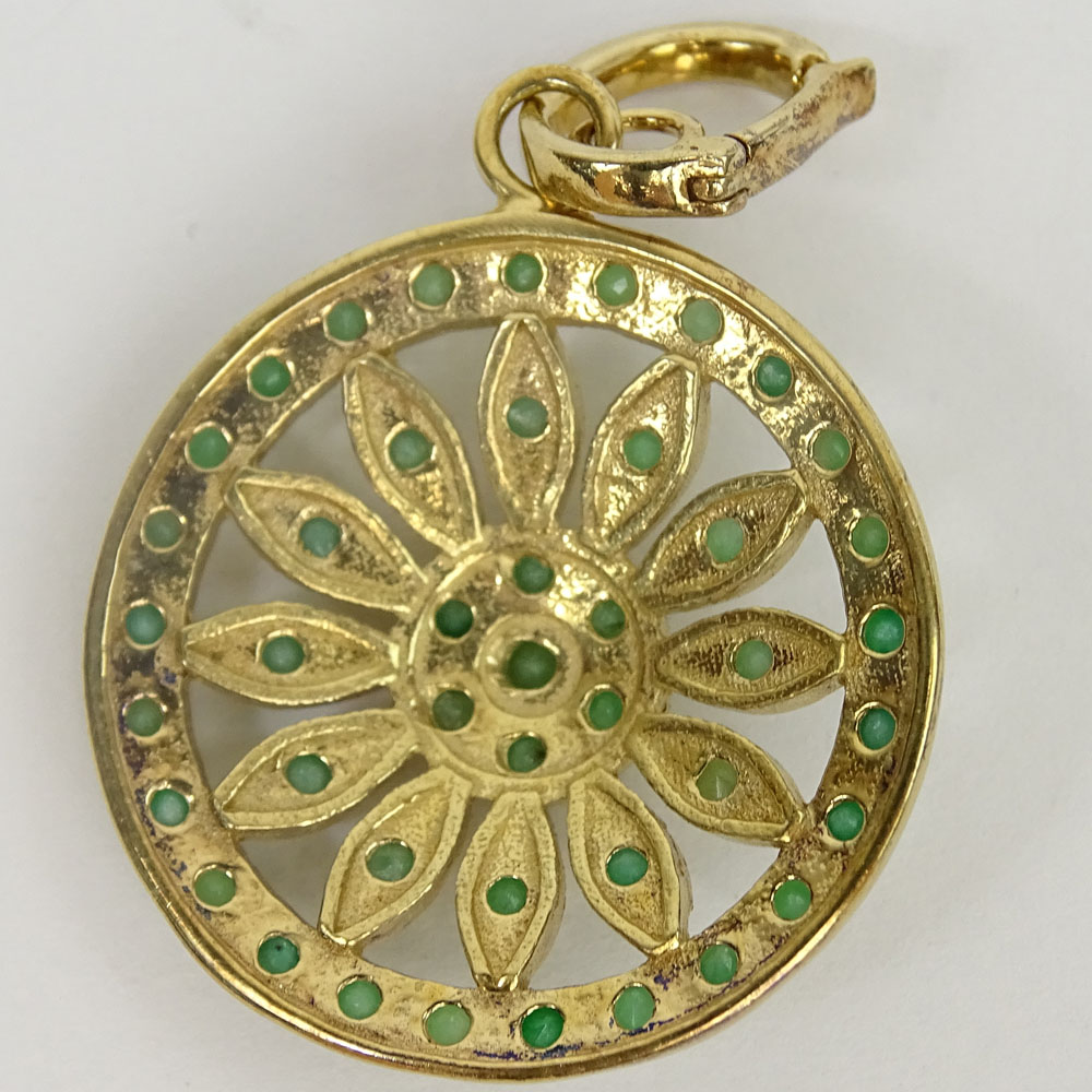 Vintage Emerald and Vermeil Pendant.