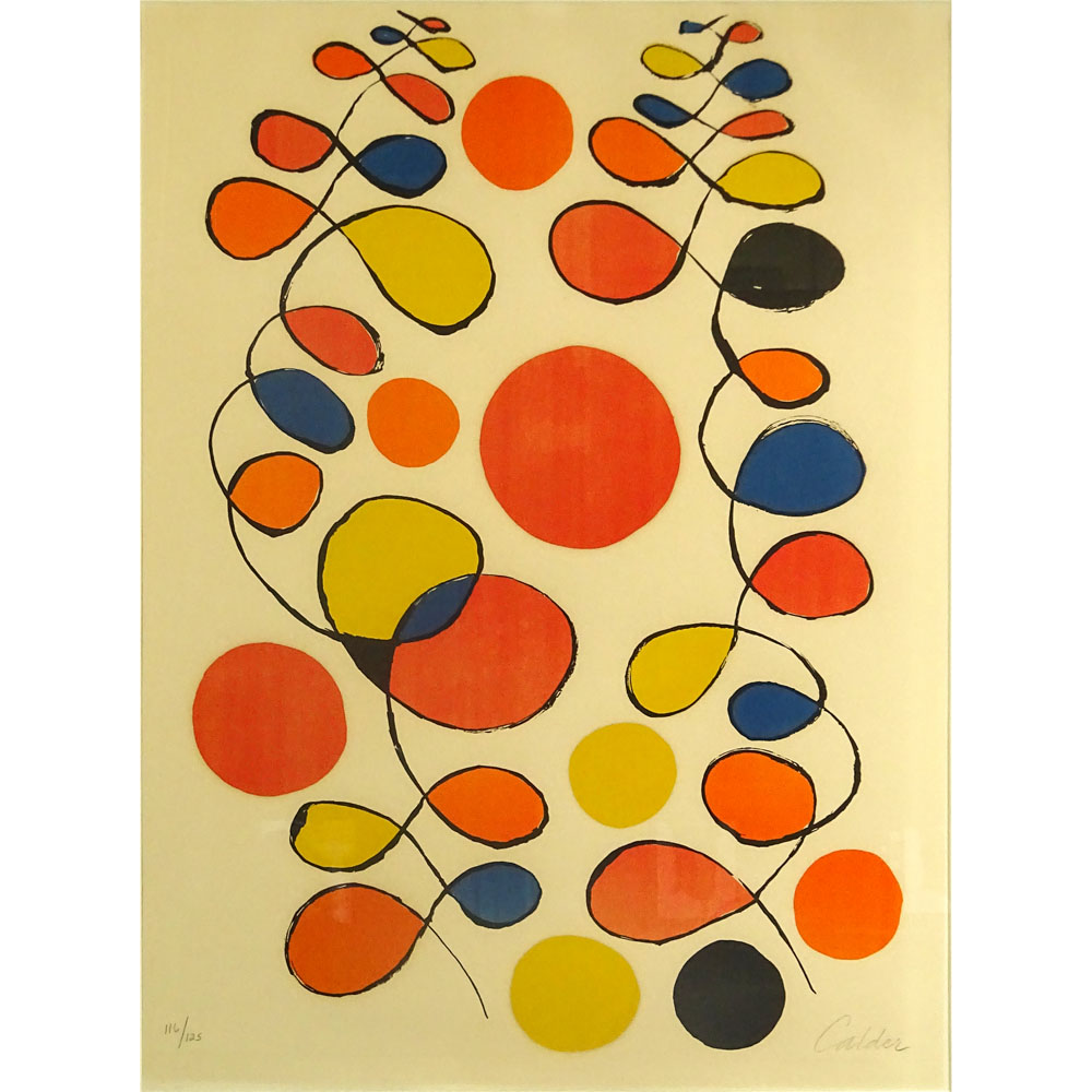 Alexander Calder, American (1898-1976) Color lithograph "Spirals". 