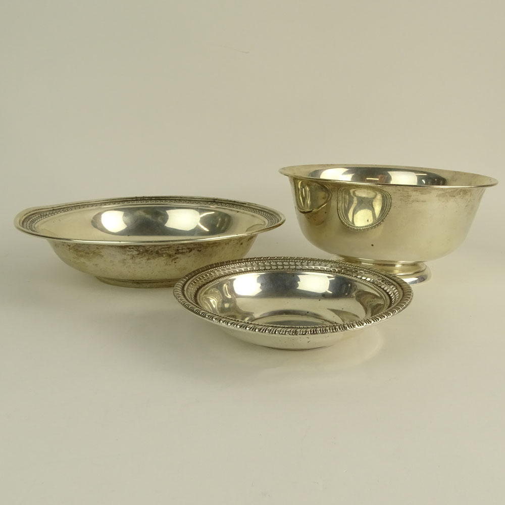 Collection of Three (3) Vintage Sterling Silver Bowls.