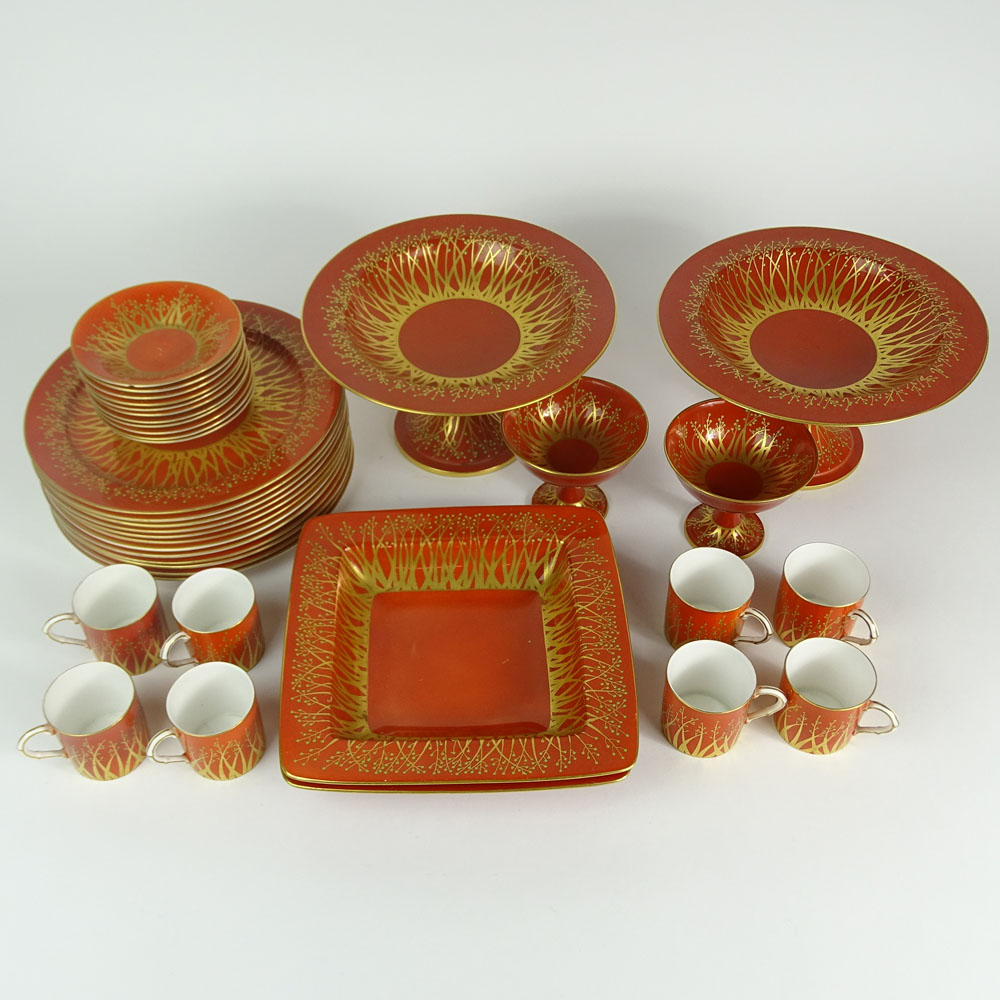 Thirty-Seven (37) Piece Vintage Royal Worcester Partial Dessert Set