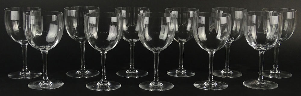 Set of Eleven (11) Baccarat Montaigne-Optic Water Goblets.