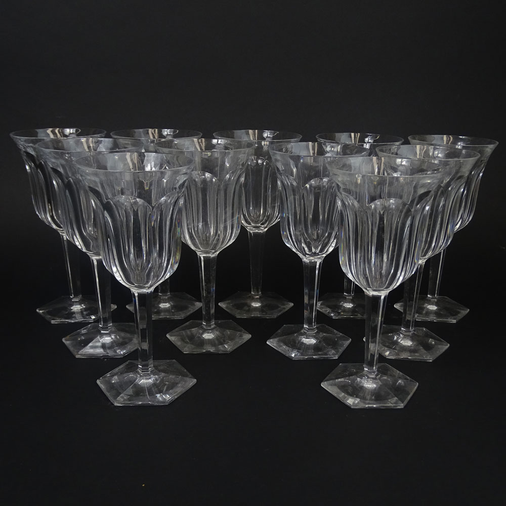 Eleven (11) Baccarat Malmaison Crystal Water Goblets.