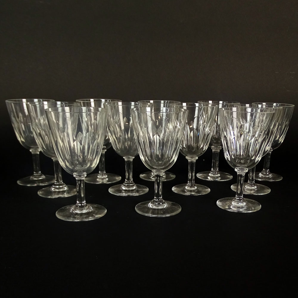 Set of 12 Baccarat Cassino Verre Sherry Wine Glasses.