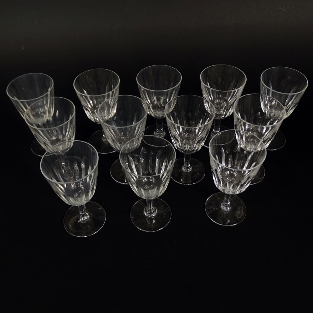 Set of 12 Baccarat Cassino Verre Sherry Wine Glasses.