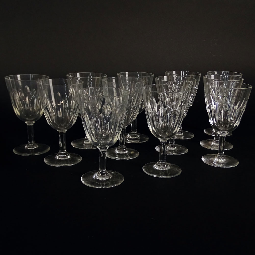 Set of 12 Baccarat Cassino Verre Sherry Wine Glasses.