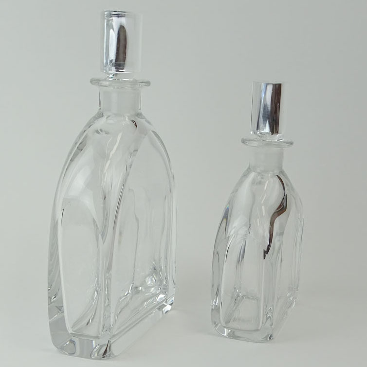 Lot of Two (2) Orrefors Crystal Decanters.