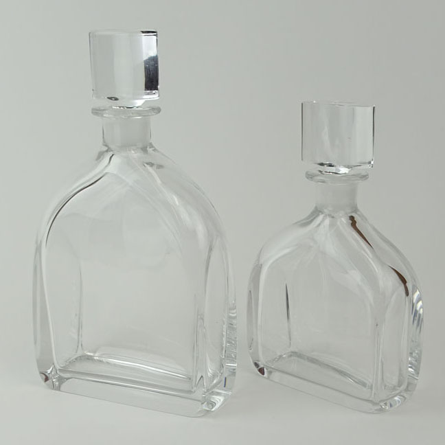 Lot of Two (2) Orrefors Crystal Decanters.