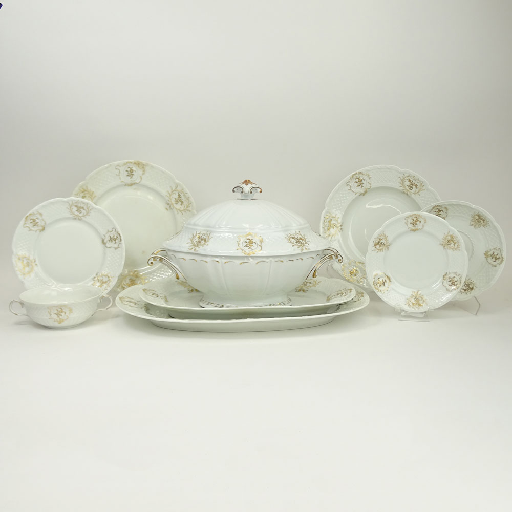 Limoges Georges Boyer Ninety Two (92) Piece Set Porcelain Dinnerware