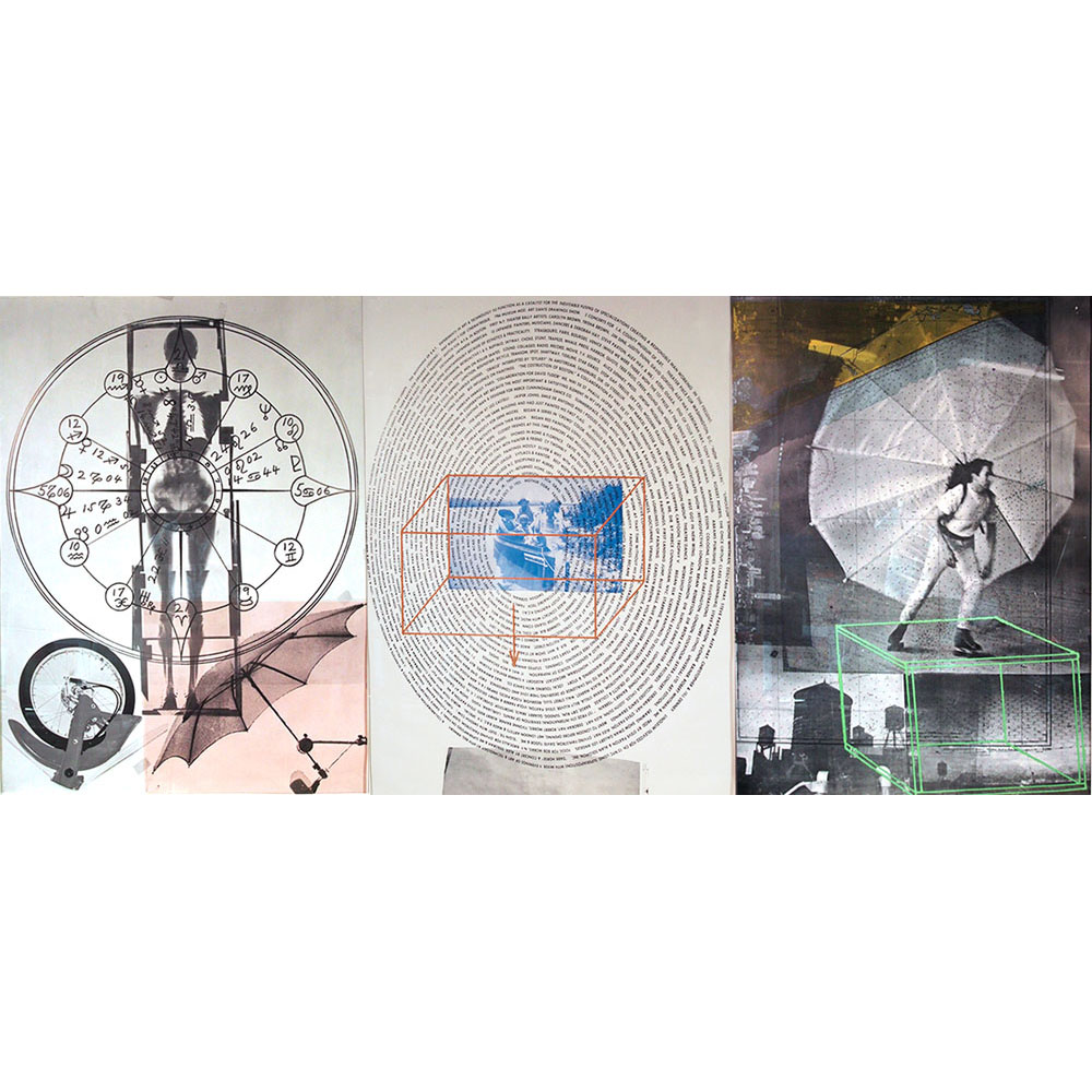 Robert Rauschenberg, American (1925-2008) 1968 Tryptic Photolithograph on paper "Visual Autobiography". 