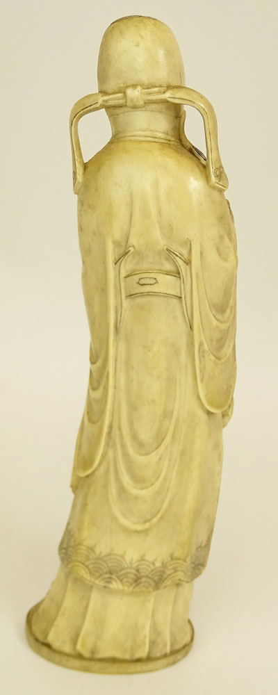 Antique Chinese Carved Ivory Immortal Figure.