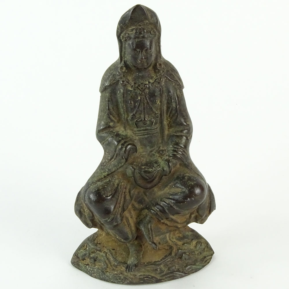 Chinese Ming Dynasty Bronze Figure of Guanyin.